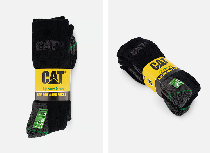 CAT 3 PACK BAMBOO SOCK LARGE