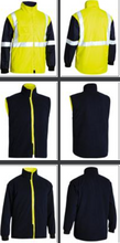 Load image into Gallery viewer, Bisley Taped 5 in 1 Hi Vis rain jacket yellow navy BK6975