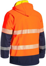 Load image into Gallery viewer, Bisley Taped Hi Vis Ripstop Bonded Fleece Jacket Orange Navy BJ6934T