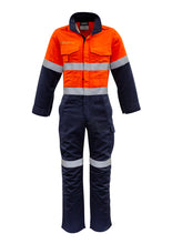 Load image into Gallery viewer, Mens Orange Flame HRC 2 Hoop Taped Spliced Overall ZC525  Syzmik