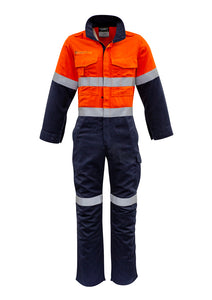 Mens Orange Flame HRC 2 Hoop Taped Spliced Overall ZC525  Syzmik