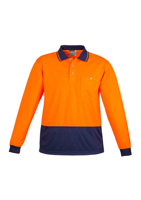 Unisex Hi Vis Basic Spliced Polo - Long Sleeve ZH232  Syzmik