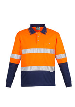 Load image into Gallery viewer, Mens Hi Vis Spliced Polo - Long Sleeve Hoop Taped ZH235  Syzmik