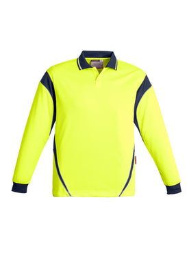 Mens Hi Vis Aztec Polo - Long Sleeve ZH249  Syzmik