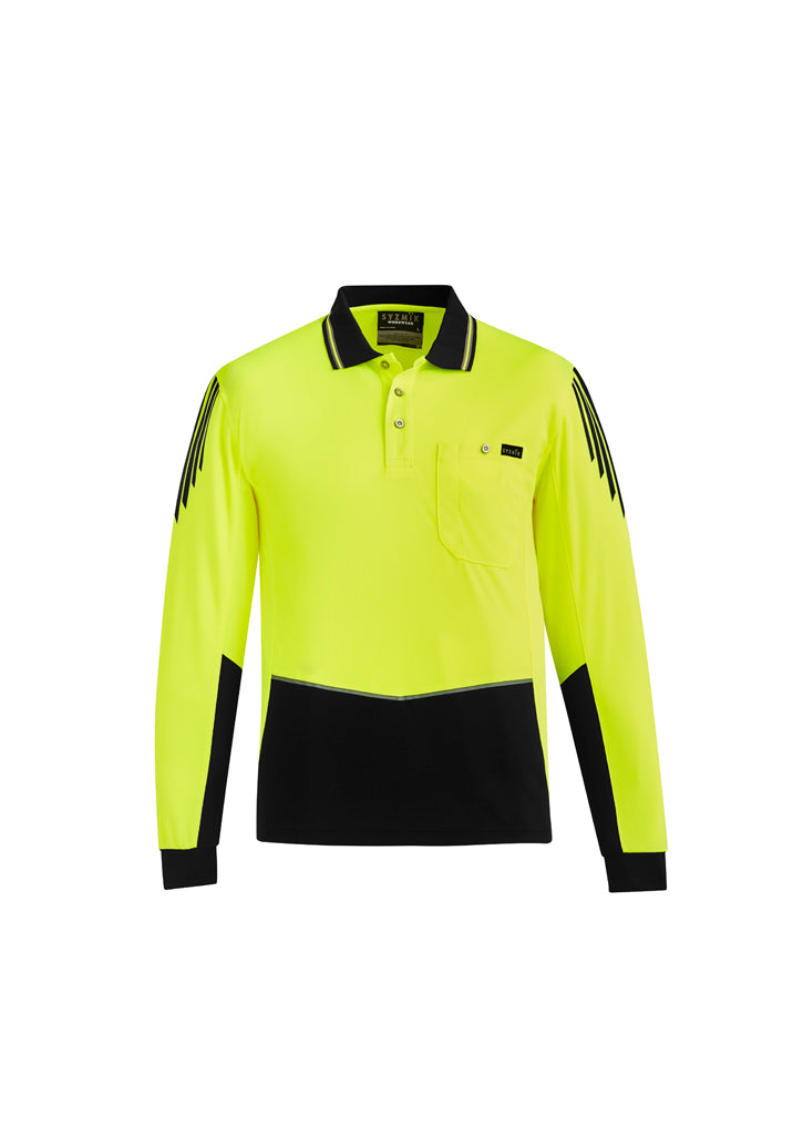 Mens Hi Vis Flux L/S Polo ZH310  Syzmik