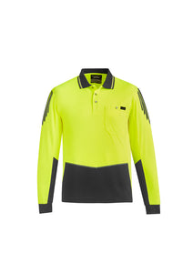 Mens Hi Vis Flux L/S Polo ZH310  Syzmik