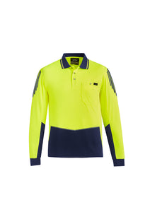 Mens Hi Vis Flux L/S Polo ZH310  Syzmik