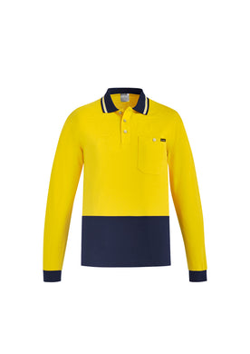 Mens Hi Vis Cotton L/S Polo ZH430  Syzmik