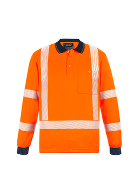 Unisex Hi Vis Segmented X Back NSW Rail Polo ZH690  Syzmik