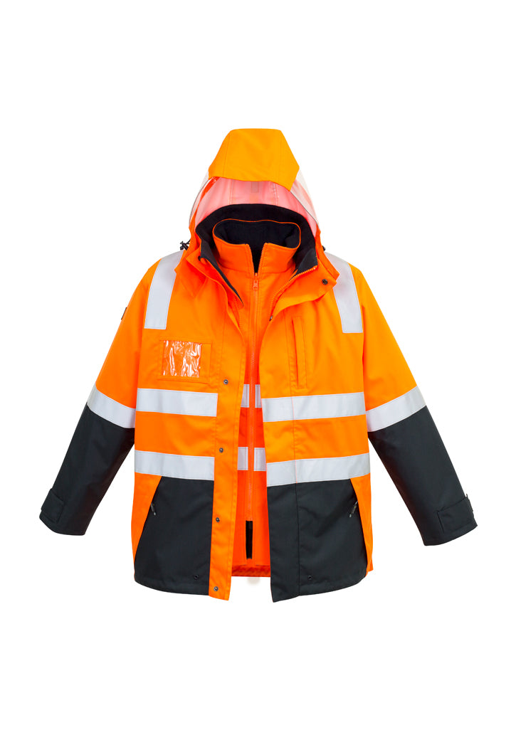 Mens Hi Vis 4 in 1 Waterproof Jacket ZJ532  Syzmik