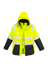 Load image into Gallery viewer, Mens Hi Vis 4 in 1 Waterproof Jacket ZJ532  Syzmik