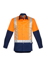 Load image into Gallery viewer, Mens Hi Vis Spliced Industrial Shirt - Shoulder Taped ZW124  Syzmik