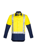 Load image into Gallery viewer, Mens Hi Vis Spliced Industrial Shirt - Shoulder Taped ZW124  Syzmik