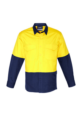 Mens Rugged Cooling Hi Vis Spliced Shirt ZW128  Syzmik
