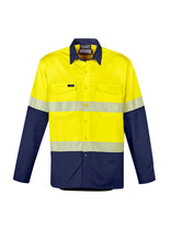 Load image into Gallery viewer, Mens Rugged Cooling Hi Vis Segmented Tape L/S Shirt ZW229  Syzmik