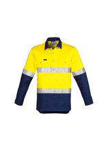 Load image into Gallery viewer, Mens Hi Vis Closed Front L/S Shirt - Hoop Taped ZW550  Syzmik