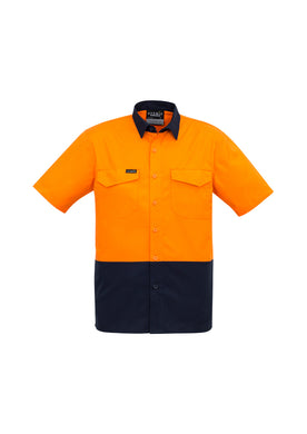 Mens Rugged Cooling Hi Vis Spliced S/S Shirt ZW815  Syzmik