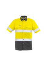 Load image into Gallery viewer, Mens Rugged Cooling Taped Hi Vis Spliced S/S Shirt ZW835  Syzmik