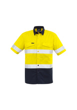 Load image into Gallery viewer, Mens Rugged Cooling Taped Hi Vis Spliced S/S Shirt ZW835  Syzmik